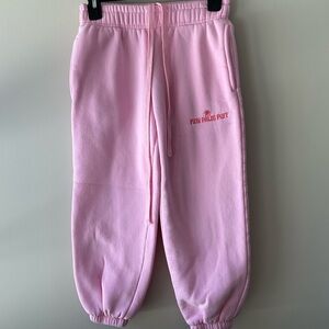 Pink Palm Puff Sweatpants